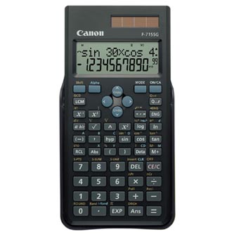Canon Kalkulačka F-715SG, černá, školní, dvanáctimístná