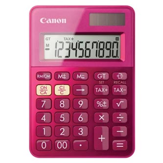 Canon Kalkulačka LS-100K, růžová, stolní, desetimístná