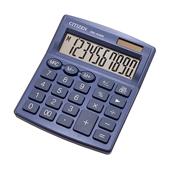 Citizen kalkulačka SDC810NRNVE, tmavě modrá, stolní, desetimístná, duální napájení