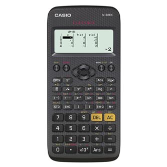 Casio Kalkulačka FX 82 EX, černá, školní, přirozené zobrazení displeje