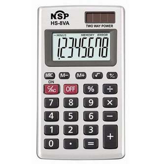 Casio Kalkulačka HS 8 VA, stříbrná, kapesní, osmimístná