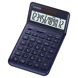 Casio Kalkulačka JW 200 SC NY, modrá, dvanáctimístná, duální napájení, sklápěcí displej