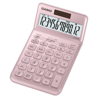 Casio Kalkulačka JW 200 SC PK, růžová, dvanáctimístná, duální napájení, sklápěcí displej