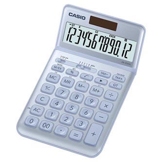 Casio Kalkulačka JW 200 SC BU, stříbrná, dvanáctimístná, duální napájení, sklápěcí displej