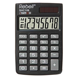 Rebell Kalkulačka RE-SHC108 BX, RE-SHC100N BX, černá, kapesní, osmimístná