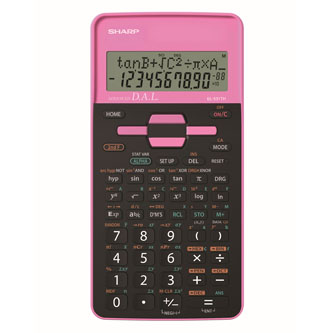 Sharp Kalkulačka EL-531THBPK, černo-růžová, školní
