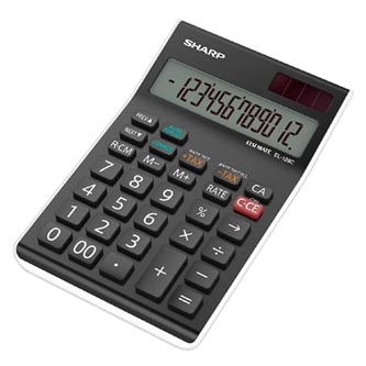 Sharp Kalkulačka EL-128C, šedá-bílá, stolní