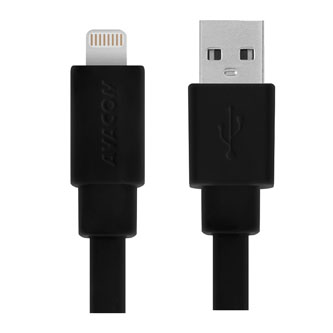 Avacom USB kabel (2.0), USB A samec - Apple Lightning samec, 1.2m, černý, MFi certifikace