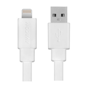 USB kabel (2.0), USB A M - Apple Lightning M, 1.2m, bílý, Avacom, MFi certifikace