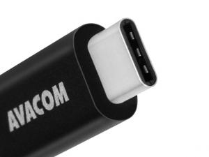 Kabel USB (3.1), USB A M- USB C M, 1m, černý, Avacom, blistr, DCUS-TPC-100K