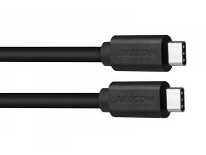 USB kabel (2.0), USB C M - USB C M, 1m, černý, Avacom, blistr, max. 480Mbps