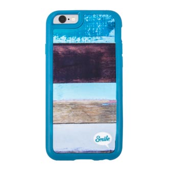 Kryt na iPhone 5/5S/5SE, modrý, TPU, Wood Spirit Paint, Smile