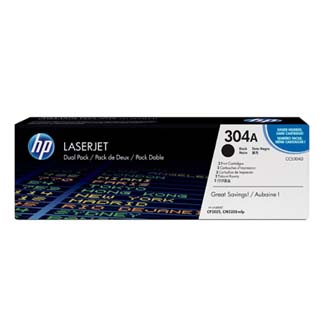 HP originální toner CC530AD, black, 7000 (2x3500)str., HP 304A, HP HP Color LaserJet CP2025, CM2320, dual pack, 2ks, O
