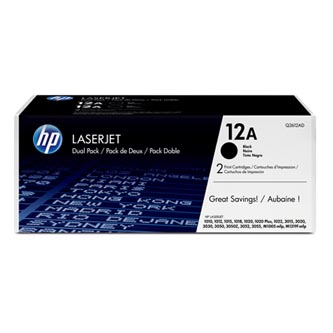HP Q2612AD pro LJ 1010/12/15/18/20/22, 3015/20/30 černý - 2 pack