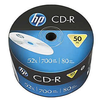 HP CD-R, CRE00070-3, 69300, 50-pack, 700MB, 52x, 80min., 12cm, bez možnosti potisku, bulk, pro archivaci dat