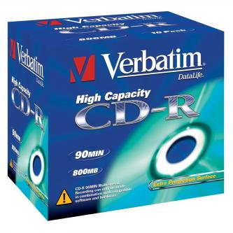 Verbatim CD-R, 43428, DataLife, 10-pack, 800MB, Extra Protection, 40x, 90min., 12cm, bez možnosti potisku, jewel box, Standard, pr