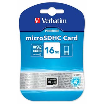 Verbatim Micro Secure Digital Card, 16GB, micro SDHC, 44010, UHS-I U1 (Class 10), bez adaptéru