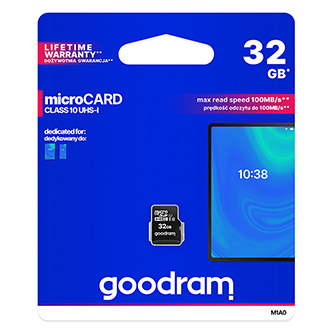 Goodram Micro Secure Digital Card, 32GB, micro SDHC, M1A0-0320R12, UHS I, pro archivaci dat