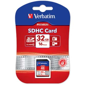 Verbatim paměťová karta Secure Digital Card Premium U1, 32GB, SDHC, 43963, UHS-I U1 (Class 10)