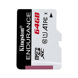 Kingston paměťová karta High-Endurance, 64GB, micro SDHC, SDCE/64GB, UHS-I U1 (Class 10), A1