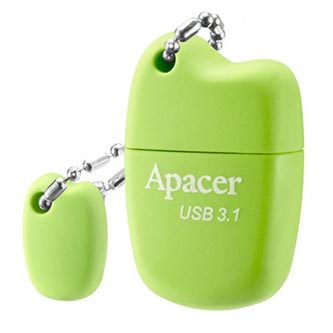 Apacer USB flash disk, USB 3.0 (3.2 Gen 1), 8GB, AH159, zelený, AP8GAH159G-1, USB A, s krytkou