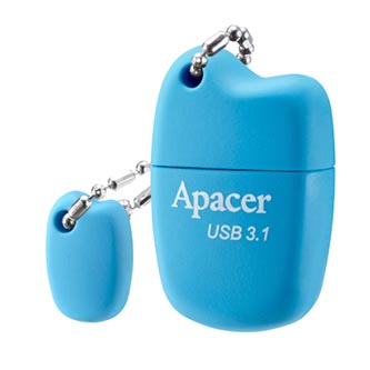 Apacer USB flash disk, USB 3.0 (3.2 Gen 1), 64GB, AH159, modrý, AP64GAH159U-1, USB A, s krytkou