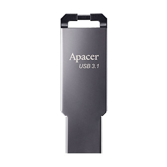 Apacer USB flash disk, USB 3.0 (3.2 Gen 1), 64GB, AH360, stříbrný, AP64GAH360A-1, s poutkem