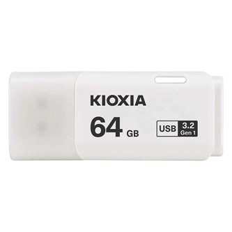 Kioxia USB flash disk, USB 3.0, 64GB, Hayabusa U301, Hayabusa U301, bílý, LU301W064GG4