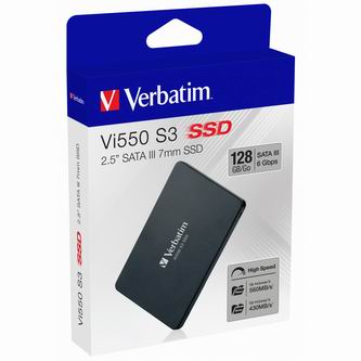Interní disk SSD Verbatim SATA III, 128GB, Vi550, 49350, 560 MB/s-R, 430 MB/s-W