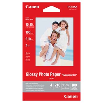 Canon Photo paper Everyday Use, foto papír, lesklý, bílý, 10x15cm, 4x6", 200 g/m2, 100 ks, GP-501, inkoustový