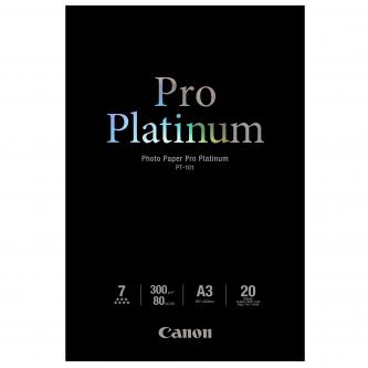 Canon Photo Paper Pro Platinum, foto papír, lesklý, bílý, A3, 300 g/m2, 20 ks, PT-101 A3, inkoustový