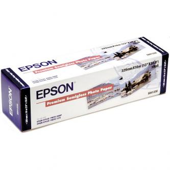 Epson fotopapír, 329/10/Premium Semigloss Photo Paper, pololesklý, 13", C13S041338, 250 g/m2, papír, 329mmx10m, bílý, pro inkousto