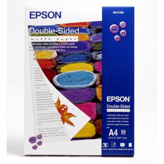 Epson Double-Sided Matte Paper, bílá, 50, ks oboustranný tisk, C13S041569, pro inkoustové tiskárny, 210x297mm (A4), A4, 178 g/m2,