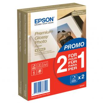 Epson Premium Glossy Photo Paper, foto papír, promo 1+1 zdarma typ lesklý, bílý, 10x15cm, 4x6", 255 g/m2, 2x40 ks, C13S042167, ink