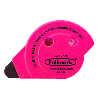 Lepicí roller permanent, fluorescentní růžový, 6mm x 18m, Fullmark