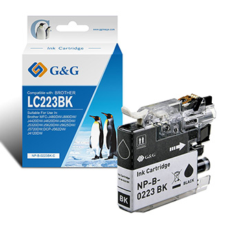 G&G kompatibilní ink s LC223BK, black, 14,6ml, ml NP-B-0223BK, pro Brother MFC-J4420DW, J4620DW, J4625DW, J5320DW, J5620DW, J