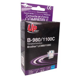 UPrint kompatibilní ink s LC-980C, cyan, 12ml, B-980C, pro Brother DCP-145C, 165C