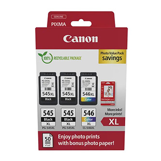 Canon originální ink PG-545XL/CL-546XL, 8286B013, black/color, Multi-pack
