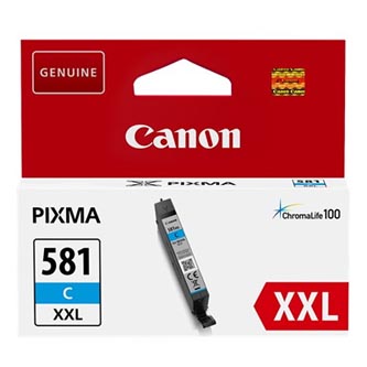 Canon originální ink CLI-581C XXL, cyan, 11.7ml, 1995C001, very high capacity, Canon PIXMA TR7550, TR8550, TS6150, TS8150, TS9150