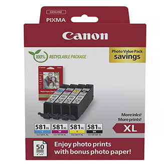 Canon originální ink CLI-581XL, 2052C006, CMYK