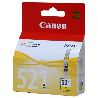 Canon originální ink CLI521Y, yellow, blistr s ochranou, 505str., 9ml, 2936B008, 2936B005, Canon iP3600, iP4600, MP620, MP630, MP9