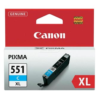 Canon originální ink CLI551C XL, cyan, blistr, 11ml, 6444B004, high capacity, Canon PIXMA iP7250, MG5450, MG6350