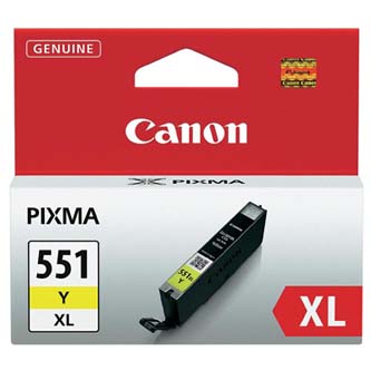 Canon originální ink CLI551Y XL, yellow, 11ml, 6446B001, high capacity, Canon PIXMA iP7250, MG5450, MG6350, MG7550