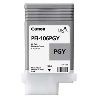 Canon originální ink PFI106PGY, photo grey, 130ml, 6631B001, Canon iPF-6300,6400