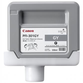 Canon originální ink PFI301GY, grey, 330ml, 1495B001, Canon iPF-8000, 8000S, 9000, 9000S