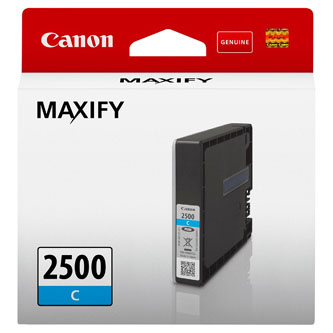 Canon originální ink PGI-2500 C, cyan, 9.6ml, 9301B001, Canon MAXIFY iB4050,iB4150,MB5050,MB5150,MB5350,MB5450