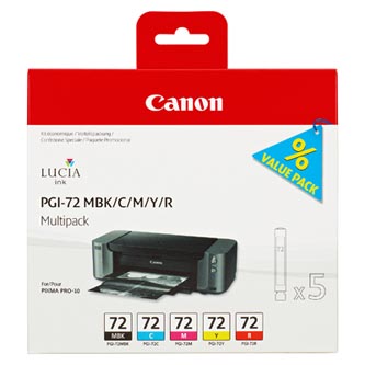 Canon originální ink PGI72 CMYK, CMYK, 6402B009, Canon PIXMA Pro-10