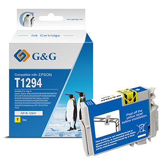 G&G kompatibilní ink s T1294, T1294, yellow, 10ml, ml NP-R-1294Y, pro Epson Stylus office B42WD, BX305F, BX305FW, BX320FW, BX5