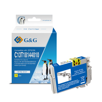 G&G kompatibilní ink s C13T18144012, yellow, NP-R-1814Y, pro Epson Expression Home XP-102, XP-402, XP-405, XP-302