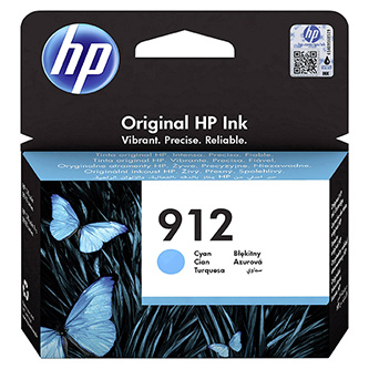 HP originální ink 3YL77AE, HP 912, cyan, 315str., high capacity, HP Officejet 8012, 8013, 8014, 8015 Officejet Pro 802